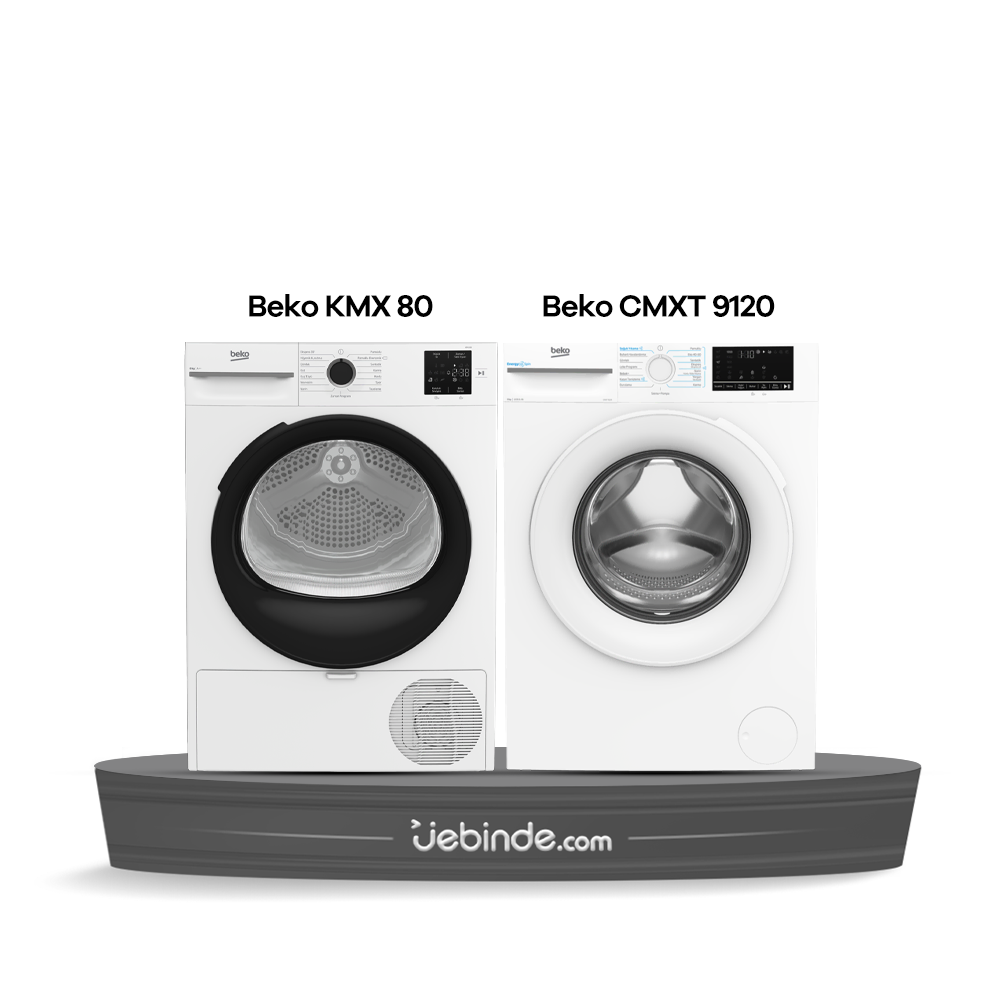 Beko 2 li &#199;amaşır ve Kurutma Paketi-3 (CMXT 9120 + KMX 80)